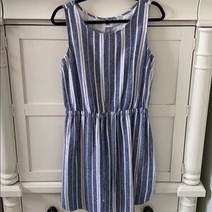 Blue striped dress